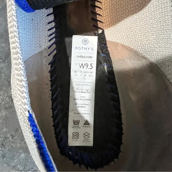 Rothys the point light gray slip on ballet flats W9.5 - Picture 4 of 6